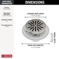 thumbnail image 3 of Delta Faucet 4 Inch Tile-In Round Shower Floor Drain Brushed Nickel Shower Drain Kit Round Shower Drain Chrome Shower Drain Shower Floor Drain Stainless DT061411-SS, 3 of 5