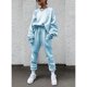 thumbnail image 5 of Traje casual holgado de manga larga con pantalones de color liso nuevo para mujer de otoño, 5 of 5