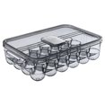 thumbnail image 1 of POINTERTECK Large Capacity Single Layer Egg Storage Box 48 Grids Transparent Egg Drawer with Dust-proof Lid Household Egg Holder Space Saving for kitchen and Refrigerator, 1 of 9