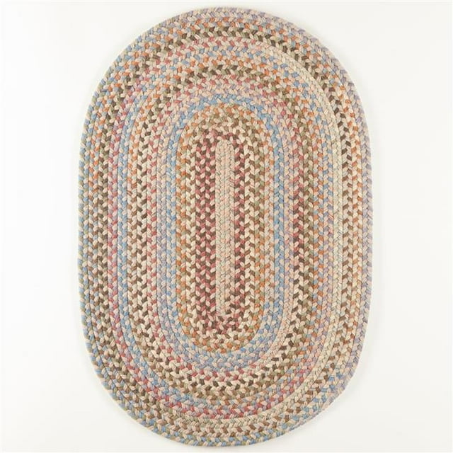 Rhody Rug BH57R084X108 7 x 9 ft. Bar Harbor Butterfield Oval Rug, Multi Color