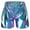 Blue, variant on YONGHS Girls Shiny Metallic Shorts Hot Pants Disco Dance Party Performance Costumes Red 3-4