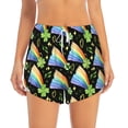 thumbnail image 2 of Honeii Watercolor St Patrick Day print a double-layered women's running short, ideal for gym, tennis, and various activities, complete with a practical pocket-XX-Large, 2 of 7