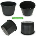 thumbnail image 3 of LABLT 5gal Squat Heavy Duty Premium Black Plastic Nursery Plant Container Garden Pot, 3 of 6