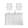 thumbnail image 2 of Water Creation Palace 60" Hardwood Double Bathroom Vanity in White & Chrome, 2 of 11