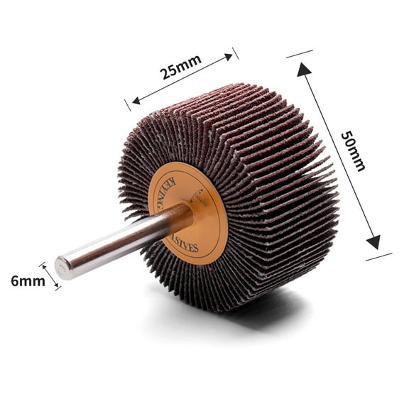 Keying Abrasives Mounted Flap Wheel 50X25X6 mm 2"x1"X6mm Spindle P80 1 Piece Ceramic AO for Grinding and Polishing