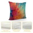 thumbnail image 4 of COMIO  Throw Pillow Covers Vintage Abstract Orange Red and Blue Messy Rust Painting Decorative Pillow Cases Home Decor Standard Square Pillowcases, 4 of 5