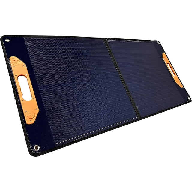 Stanz (tm) 100W Portable Solar Panel for Power Station, Phone and Laptop, Camping, RV, Home with QC USB, 18V DC Port