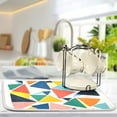 thumbnail image 5 of Yayeee Dish Drying Mat for Kitchen Counter 18"x24" Microfiber Absorbent Pad, Red Triangles, 5 of 7