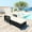 Black Rattan, Beige Cushion, 1PCS, variant on 3 Piece Patio Chaise Lounge Chair Set, Rattan Chaise Lounges with Table, Sun Chaise Lounge Furniture Set with Removable Cushion, Tanning Lounge Chair with 6 Adjustable Positions for Pool Deck