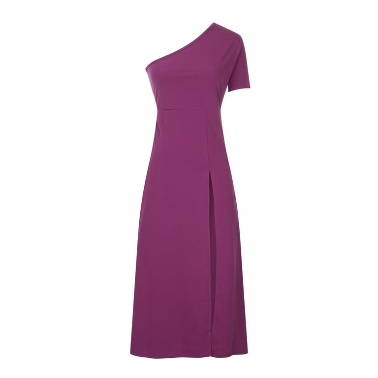 Sexy Irregular Sloping Shoulder Irregular Dresses Sexy Irregular Sloping Shoulder Irregular Dresses