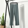 thumbnail image 2 of Pxiakgy Womens Pajama Pj Capri Pants Lounge Bottoms Pajama Pants Women Soft Cotton Lounge Capri Comfy Casual Pajama Bottoms with Elastic Waistband Summer Women's Elastic Tight Light Proof Pants, 2 of 7