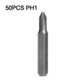 thumbnail image 2 of 50 Pcs 4mm Small Hex Shank Screwdriver Bits Set Steel Cross Head for Power Tools, 2 of 6