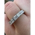 thumbnail image 2 of 5mm D color Princess Cut (Square) Moissanite Iced Out Eternity Band Ring for Women Hip Hop 14k Gold Plated Solid 925 Silver Ring By Classy Jewels 8.5ct, 2 of 5