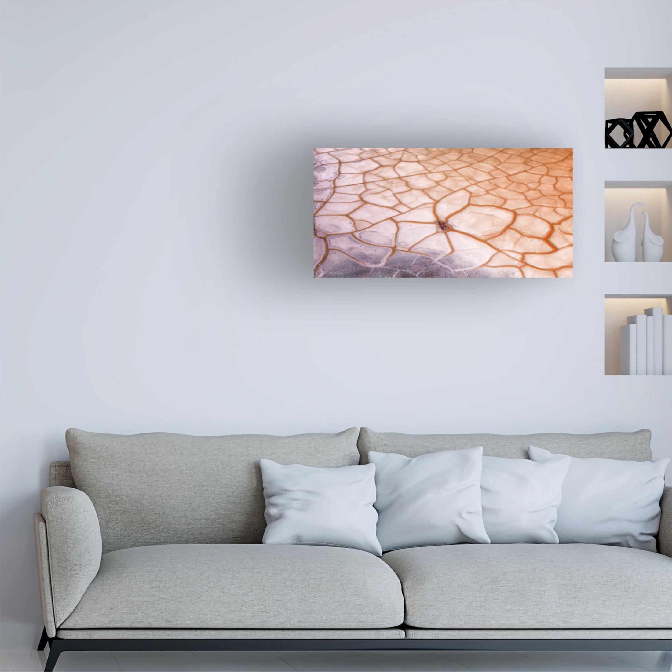 Canvas Wall Art - Emilio Pino 'Irregular' Wall Art for Living Room, Bedroom, or Office Décor by Trademark Fine Art - 32 x 16 Inches