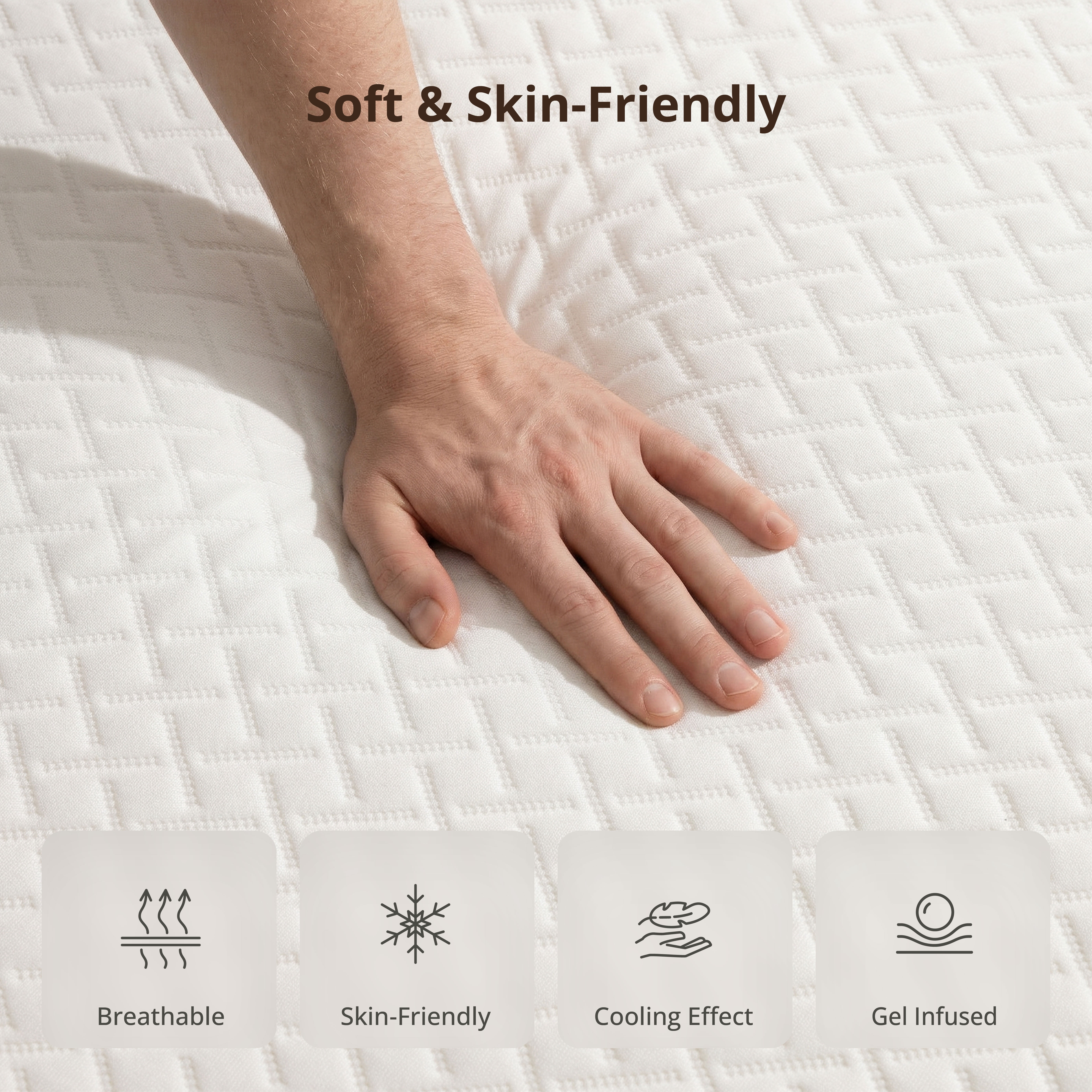 TechForma 5 inch Twin Mattress, Gel Memory Foam for Pressure Relief, Medium Firmness Support