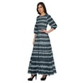thumbnail image 2 of Moomaya Robe Longue Imprimée pour Femmes Manches 3/4 Col Rond Tenue Décontractée, 2 of 3