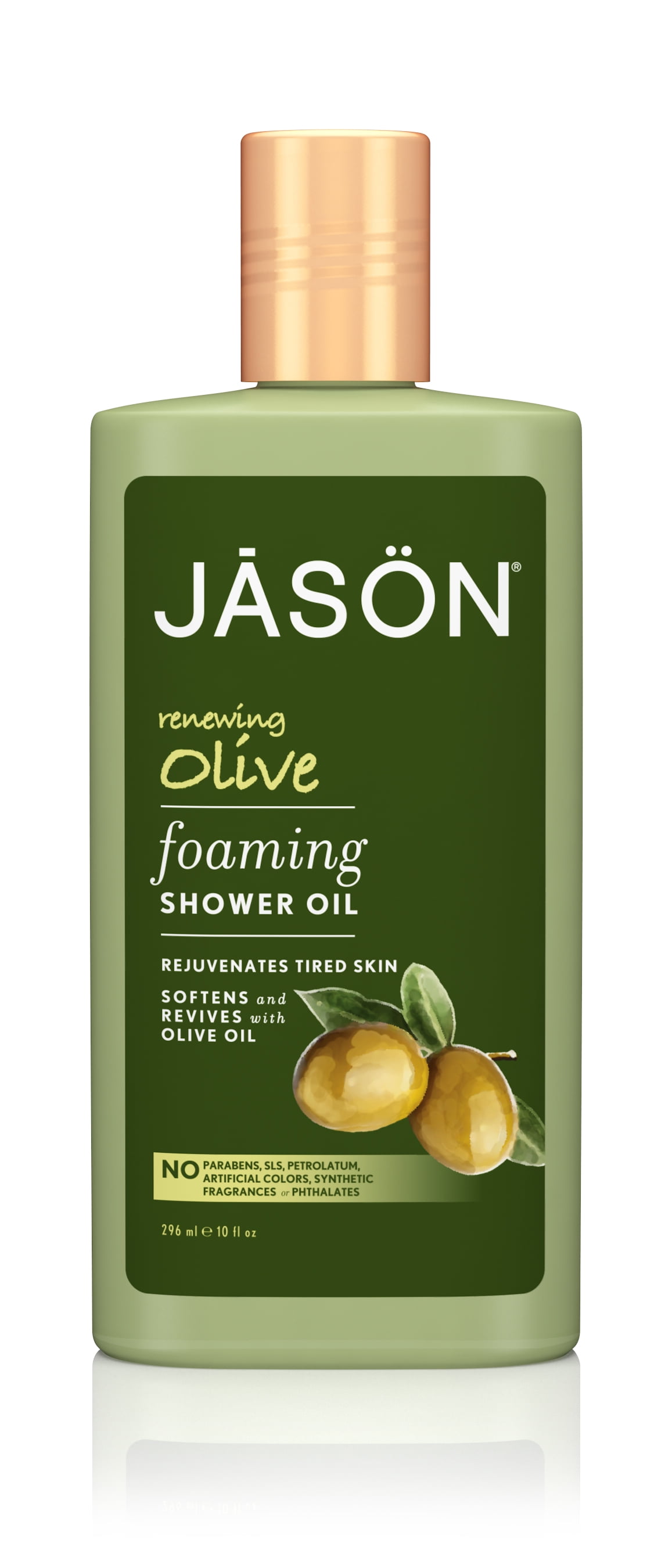 Jason Foaming Shower Oil with Renewing Olive Oil, 10 Fl Oz