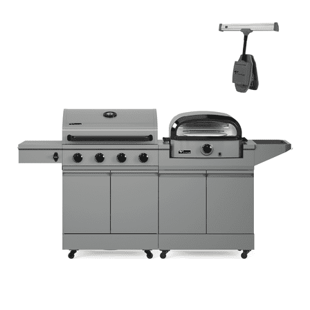 TYTUS Modular Grilling Collection 4-Burner Gas Grill, Pizza Oven with Cart, and Grill Light