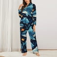 thumbnail image 2 of Sikiie Playful Whales Underwater Scene Pajamas for Women Set, Womens Pajama Sets, Lounge Sets for Women, 2pjs for Women-XX-Large, 2 of 7