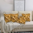thumbnail image 7 of Throw Pillow Covers, Vintage Wood Grain Sunflower A Soft Square Pillow Cases with Invisible Zipper for Couch Bed Sofa, Farmhouse Fall Home Decor 16"x16", 7 of 7