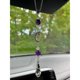 thumbnail image 3 of Luna y estrella Accesorios de espejo retrovisor, cristal de piedra amatista Bead Decoración de automóviles Boho Witchy Suncatcher Healing Car Charm Ornamentos colgantes para mujeres hombres, 3 of 4