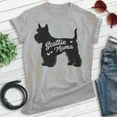 thumbnail image 2 of Scottie Mama, Unisex Women's Shirt, Scottish Terrier, Scottie Owner, Funny Dog Mama Gift, Heather Gray, Small, 2 of 6