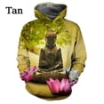 thumbnail image 5 of Sudadera con capucha con estampado 3D de Buda Shakyamuni para hombre y mujer, de gran tamaño, de manga larga, de diseñador, 5 of 5