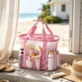 thumbnail image 5 of Leodye 1PCS Multi Pocket Large Capacity Mesh Beach Tote Bag , Portable Swim Shower Caddy with Optional Inner Liner for Travel Beach -16.14*9.06*15.75IN, 5 of 5