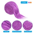 thumbnail image 4 of Uxcell Plush Faux Fur Fabric Precut Strips, 59" x 2" Fluffy Faux Fur Ribbon, Purple,Orange 2Pack, 4 of 6