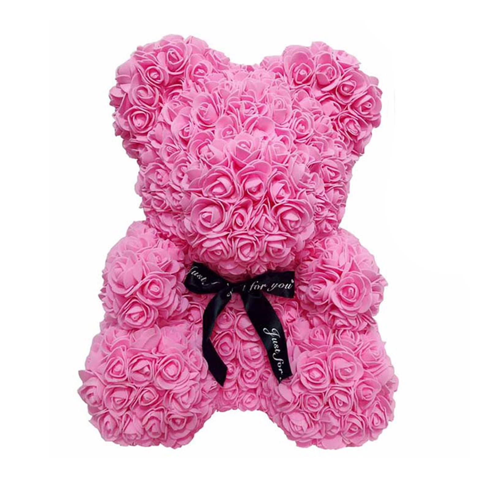 Bear Lovely Pink Rose Flower Bear Doll Toys Birthday Valentine's Day Gifts*38cm 
