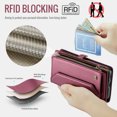 thumbnail image 3 of ShieldFlex for Samsung Galaxy S23+ Wallet Case with 10 Card Slots Zipper Pocket,PU Leather Magnetic Flip Folio Wristlet Shoulder Strap S23 Plus 5G Phone Case Wallet for Women Men 6.7 Inch,Winered, 3 of 7