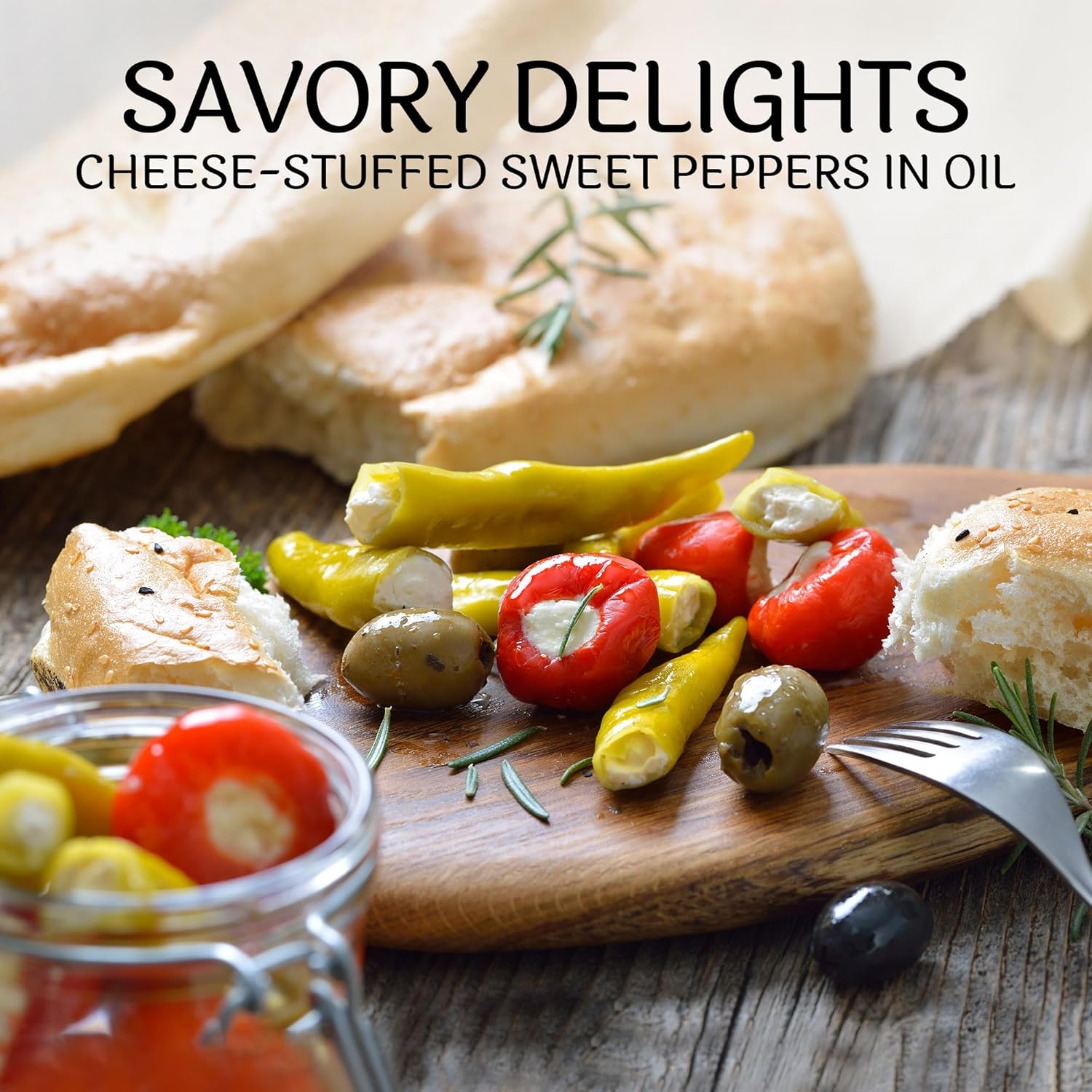 Pack of 6, Sable & Rosenfeld Tipsy Tapas Cheese Stuffed Sweet Peppers, 8.8 oz