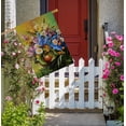 thumbnail image 4 of Spring Lilac Daisies Flowers Garden Yard Flag 28 x 40 Inch, Oil Painting Wildflowers Double Sided Outdoor Farm Red barn Decorative Welcome flags Banners for Home House Lawn Patio, 4 of 5