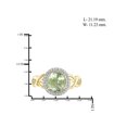thumbnail image 4 of JewelersClub Green Amethyst Ring Birthstone Jewelry–1.75 Carat Green Amethyst 14K Gold Plated Silver Ring Jewelry with White Diamond Accent–Gemstone Rings with Hypoallergenic 14K Gold Plated Silver, 4 of 4