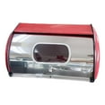 thumbnail image 4 of Fiocias Bread Bin with Roll Lid Bread Box Bread Holder Container for Kitchen Counter for Red, 4 of 9