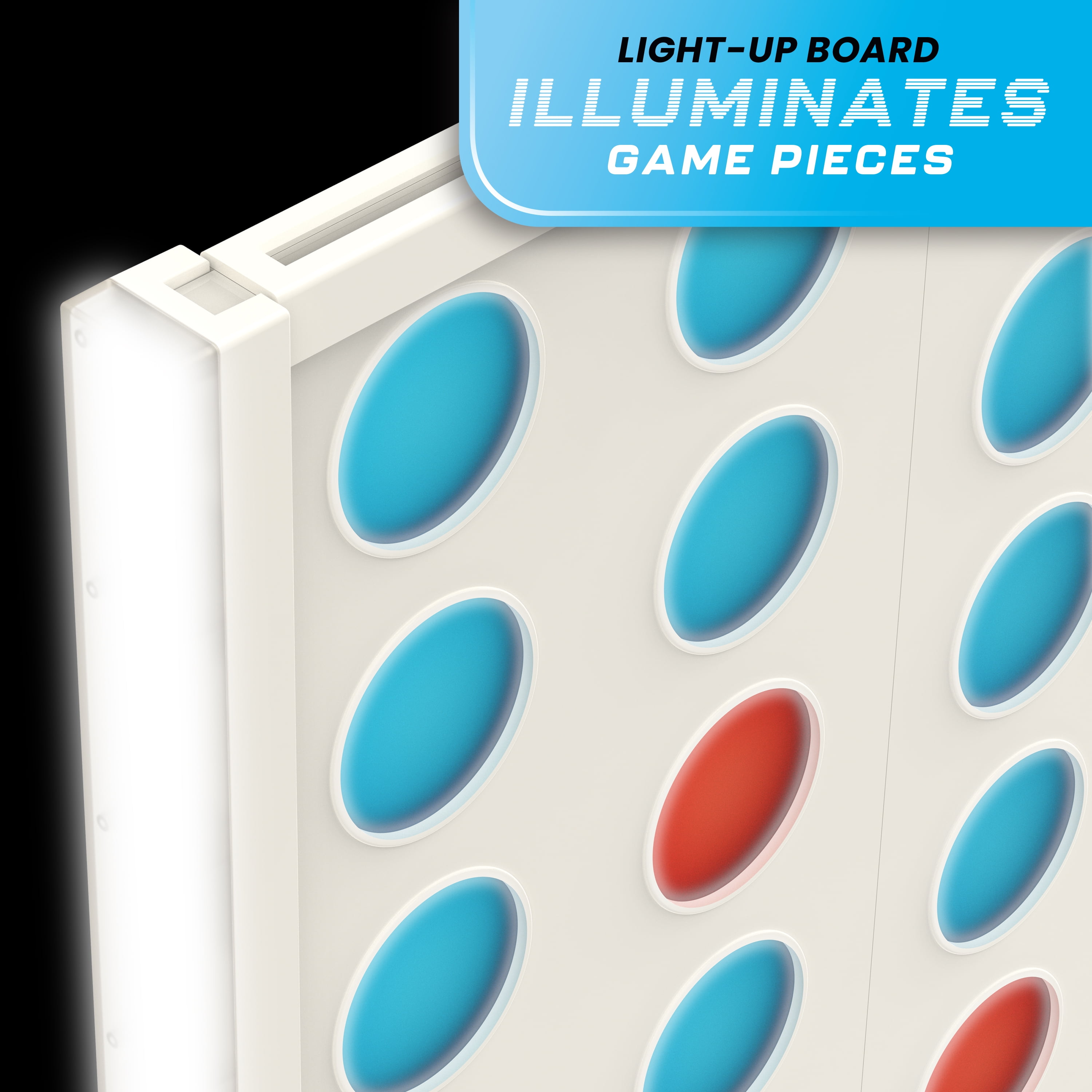 LED Jumbo 4-in-a-Row, Indoor and Outdoor Table Game, for All Ages, by MinnARK