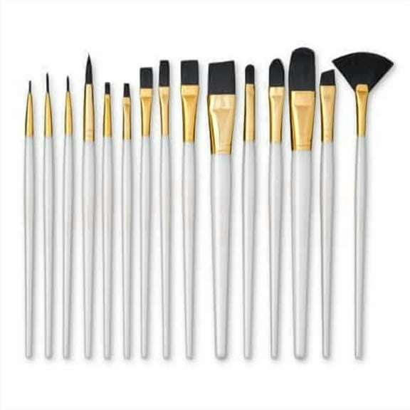 6 Pack: Black Taklon Brush Super Value Pack by Craft Smart