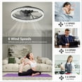 thumbnail image 4 of ACE-LIGHTS, 20" Smart Crystal Ceiling Fan with Dimmable Lights(APP & Remote Control) with Invisible Blades,Adjustable Color Temperature for Living Room,Bedroom,Dining Room,Study Room,Office(Black), 4 of 10