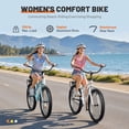 thumbnail image 5 of Marknig 26" Cruiser Bike, 1-Speed Beach & City Cruiser Bicycle for Adult Women and Men with Rear Rack, Blue, 5 of 11