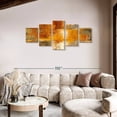 thumbnail image 2 of Elephant Stock Silver And Amber Wall Art - Horizontal Multi Panel Canvas - Living Room Wall Decor - Abstract Multi Panel - Orange And Beige Decor By Silvia Vassileva - 80" x 36", 2 of 8