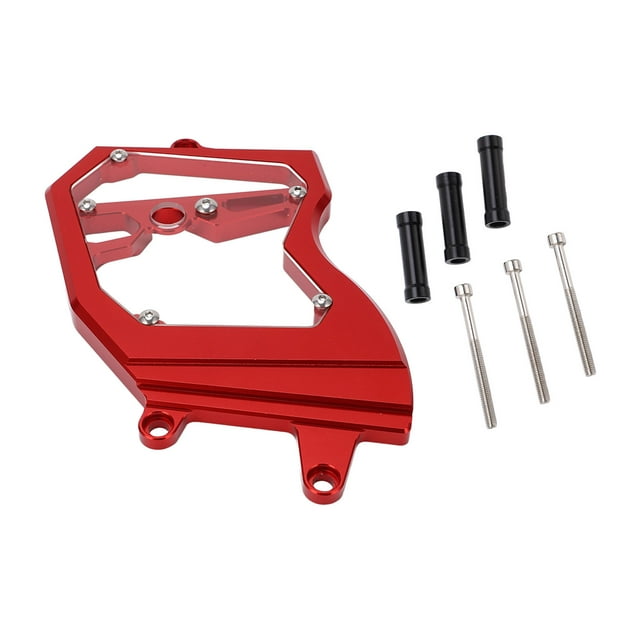 Protecteur de Chaîne, Couverture de Pignon de Moto Robuste Haute Résistance Remplacement avant CNC Alliage d'Aluminium pour ZX6R 2009-2021 pour Remodelage de Moto Noir, Rouge, Or, Vert