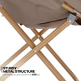 thumbnail image 6 of Faux Fur Chair, Folding Chair Soft Lounge Chair, Portable Moon Chair for Bedroom, Dorm Rooms, Apartments, Lounging, Garden and Courtyard(Brown), 6 of 13