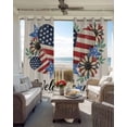 thumbnail image 6 of 4th of July Blackout Curtains for Bedroom Living Room Darkening Curtains 54 Inch Long Red Striped Red Love Heart Navy Independence Day Short Curtain for Small Window Treatment Drapes 52"x54"x2, 6 of 9