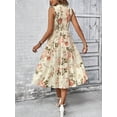 thumbnail image 2 of Floral Printed Panelled Sleeveless A-Line Maxi Dress for Women, 2 of 10