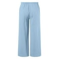 thumbnail image 4 of UngA Teen Girl Clothes Girl's Drawstring Waist Baggy Sweatpants Wide Leg Casual Loose Long Pants Blue,8-9 Years, 4 of 6