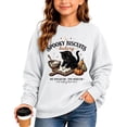 thumbnail image 2 of ZHOGXU Halloween Themed Girls Cat Pumpkin Letter Print Pullover Sweatshirt Long Sleeve O Neck Top For Kids Comfortable Streetwear,White,1-2 Years, 2 of 4
