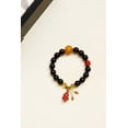 thumbnail image 3 of DAOZEN Zitan Bead Bracelet with Cinnabar, Agate, Sterling Silver, Laoshan Sandalwood and Citrine Accents, 3 of 10