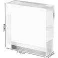thumbnail image 2 of CiaoHER 2in Thickness Solid Acrylic Cube Display Block Clear Polished Pedestal Stand Riser Solid Base 2'' x 6" x 6", 1 Pack, 2 of 6