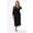 Black, variant on Lightweight Kimono robes for Women Cotton Soft Knit robe, Long V-Neck Robes For Female Adult Sleepwear Loungewear - Black - Small
