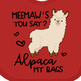 thumbnail image 4 of Inktastic Meemaw's You Say Alpaca My Bags Boys or Girls Baby Bib, 4 of 4